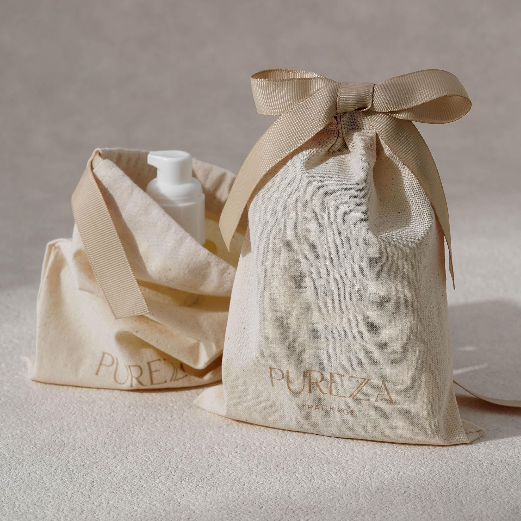 Luxury Skincare Gifts - Bolsa de Algodón Natural Personalizable con