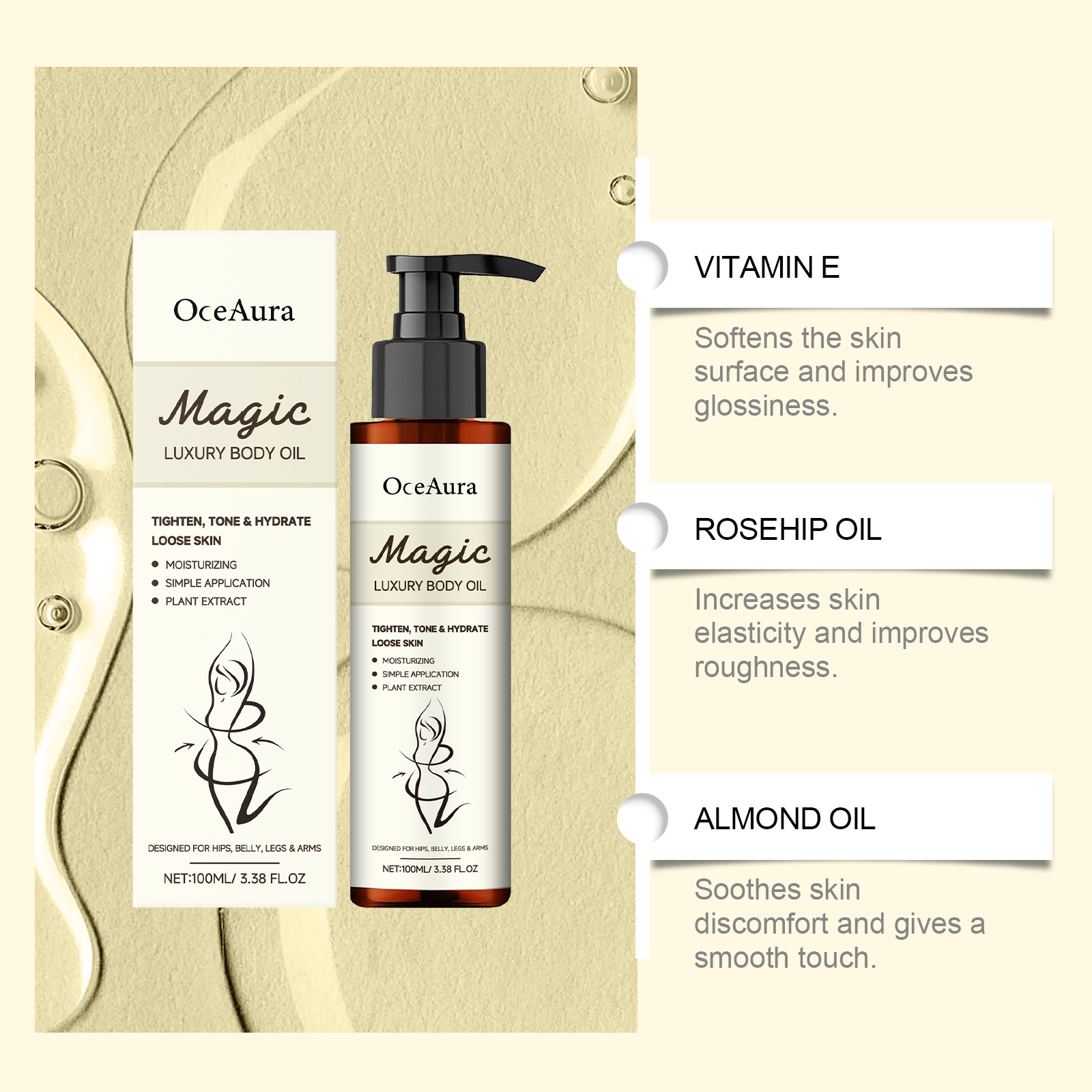 Aceite Corporal de Lujo Magic  - Luxury Skin Care reseña y precio